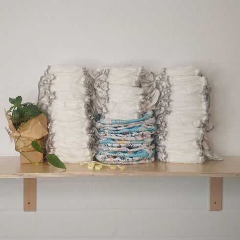 KEEPING IT SIMPLE | Newborn Traditional Cloth Nappy Hire Package | Bubblebubs Bambams + Covers